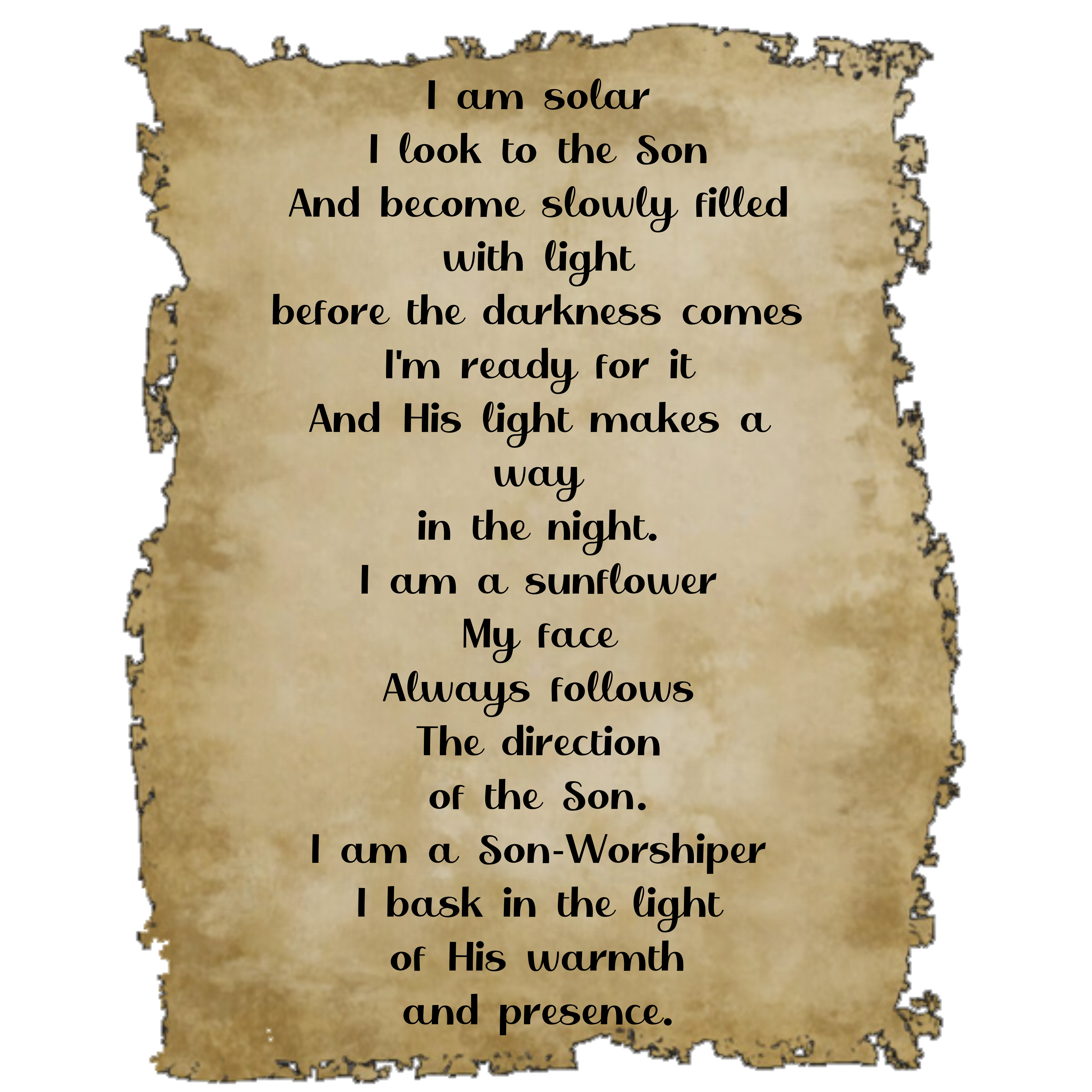 Scroll with note